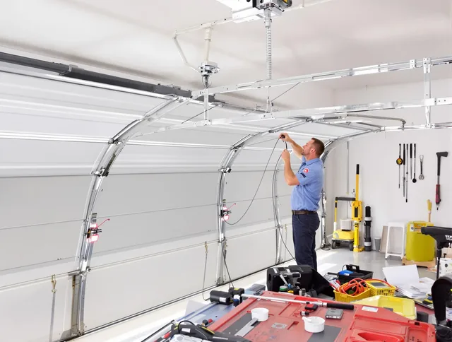 Garage door cable repair service by Trumbull Center Garage Door Repair in Trumbull Center