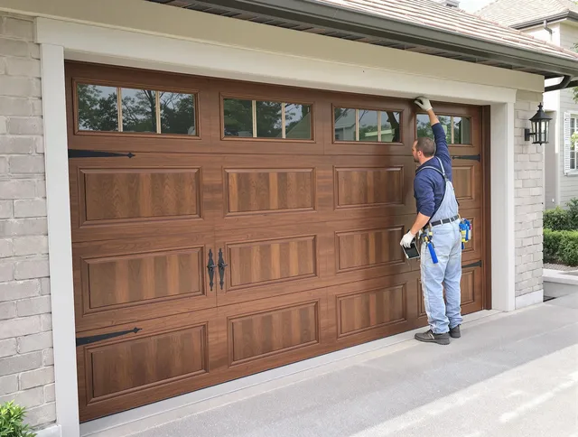 Custom garage door showcase by Trumbull Center Garage Door Repair in Trumbull Center