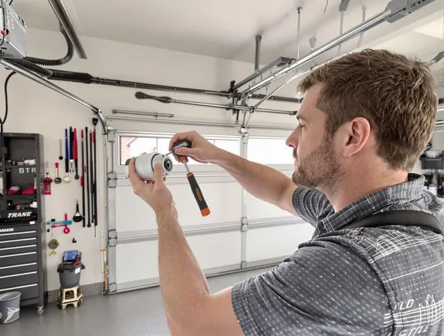 Garage door opener repair service by Trumbull Center Garage Door Repair in Trumbull Center