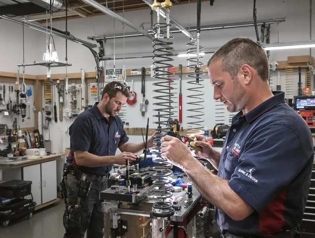 Garage door spring repair service by Trumbull Center Garage Door Repair in Trumbull Center